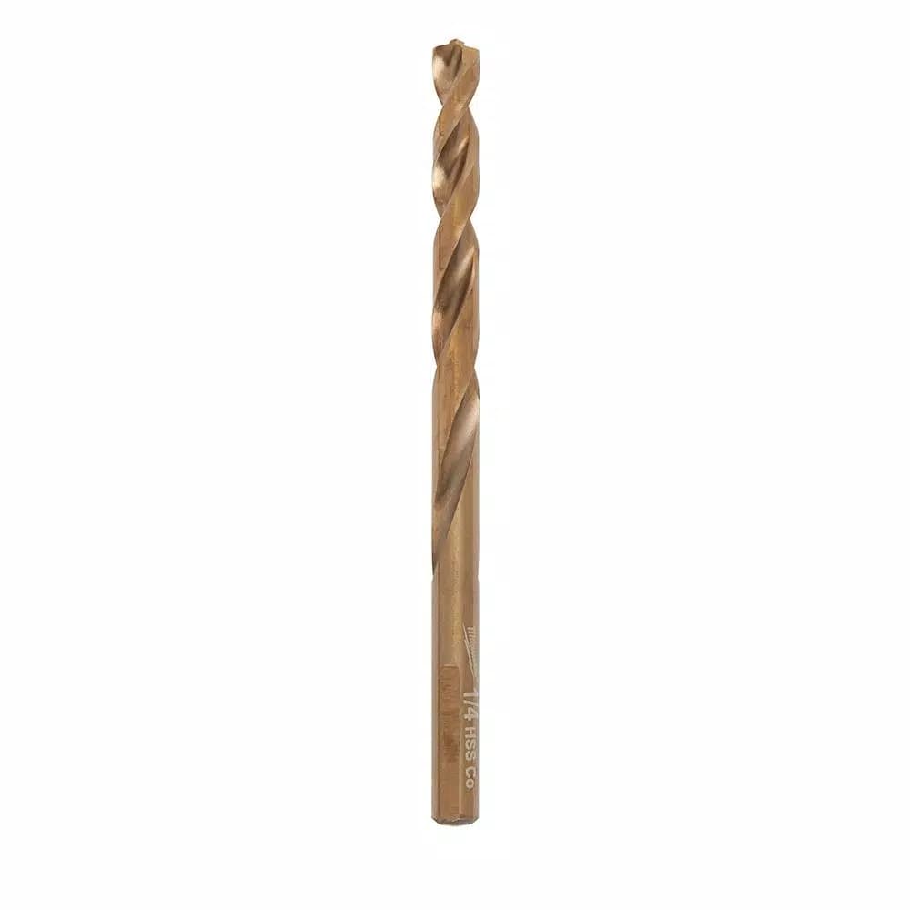 Milwaukee 1/4 in. Cobalt Red Helix Twist Drill Bit, 3/8 in. Shank