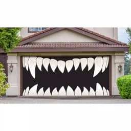 My Door Decor 7 ft. x 16 ft. Scary Teeth Halloween Garage Door Banner Mural thumbnail 2