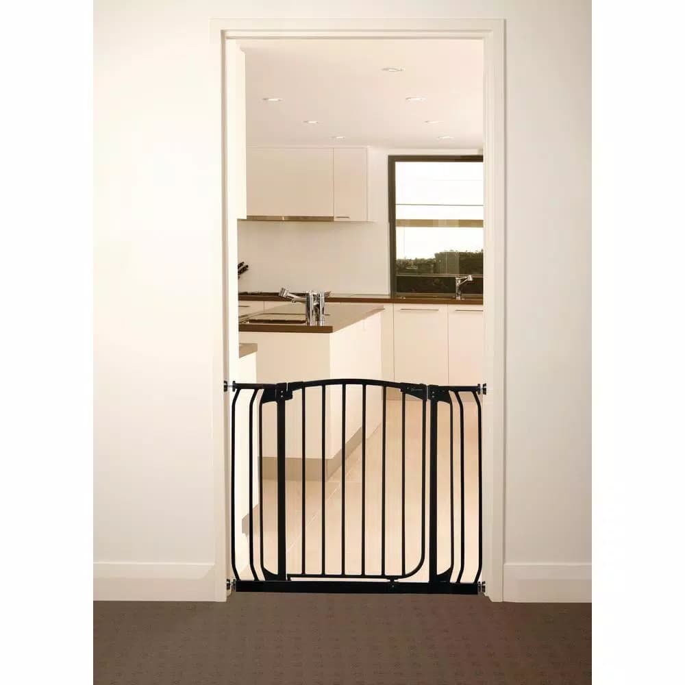 Dreambaby Chelsea Auto-Close Security Gate with Extensions, 29.5 in. H, Black