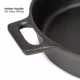 Ecolution Farmhouse 9.5 in. Cast Iron Frying Pan, Pre-Seasoned Black thumbnail 4