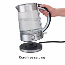 Hamilton Beach 1.7L Modern Glass Electric Kettle with Stainless Steel Accents thumbnail 3