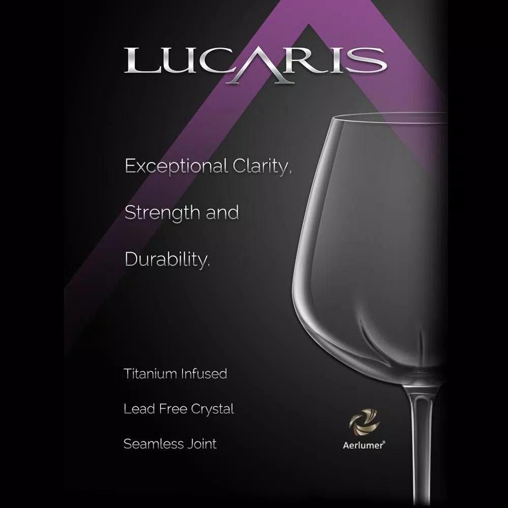 Lucaris Desire Elegant Red Wine Glasses, 20 oz, 8-Piece Set