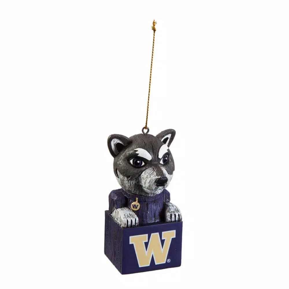 Team Sports America University of Washington NCAA Mascot Tiki Totem Christmas Ornament