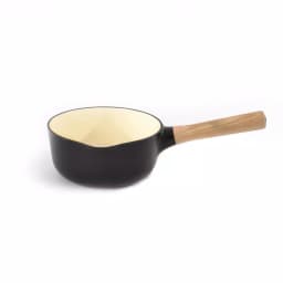 BergHOFF Ron Collection 1.8 Qt. Cast Iron Sauce Pan with Wooden Handle, Black thumbnail 1