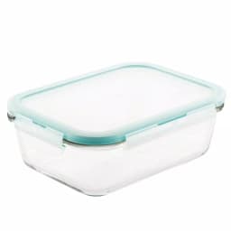 Lock & Lock Purely Better 34oz Borosilicate Glass Rectangular Food Storage Container with Airtight Lid thumbnail 1