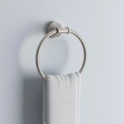 Delta Phoebe Brushed Nickel Towel Ring - Transitional Hand Towel Holder thumbnail 7