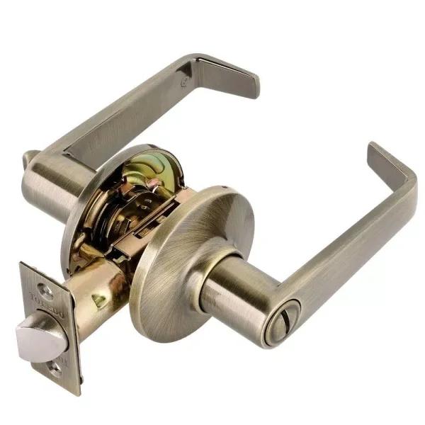 Toledo Fine Locks Antique Brass Privacy Lever Door Lockset