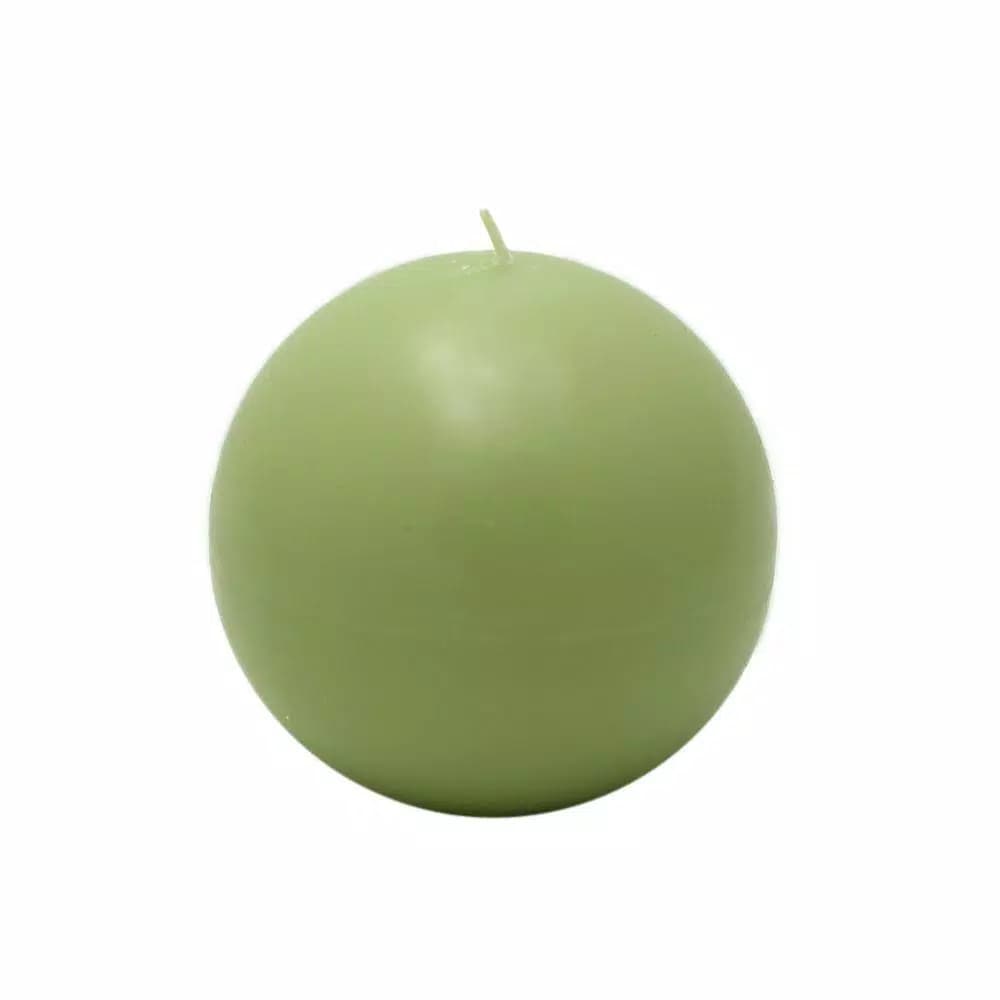 Zest Candle Biedermann and Sons 4 in. Sage Green Ball Candles, 2-Pack