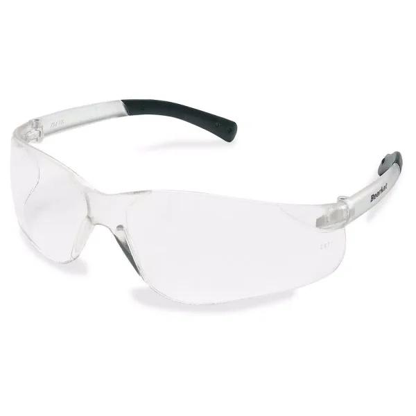 MCR Safety BearKat Safety Glasses, Clear Polycarbonate Wraparound Eye Protection, ANSI Z87+