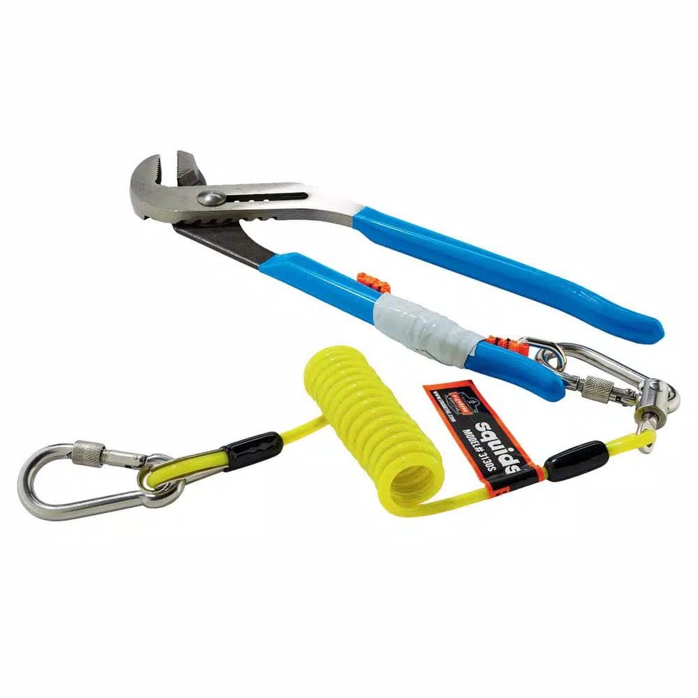 Ergodyne Squids 3180 Tool Tethering Kit with Coil Lanyard, Self-Adhering Tape, and 6 Web Tool Tails