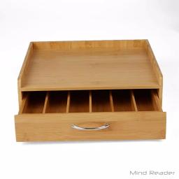 Mind Reader 32-Capacity Bamboo Brown K-Cup Storage Drawer with Lip Panel for Keurig thumbnail 6
