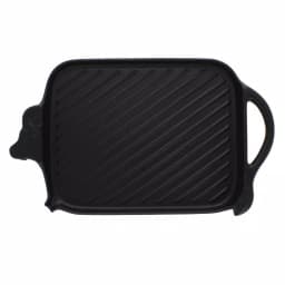 Chasseur French Enameled Cast Iron Cow Shaped Grill Pan, 8.75 in., Black thumbnail 1