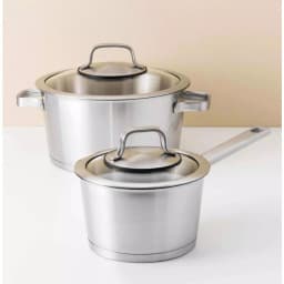 BergHOFF Essentials Manhattan 1.8 qt. Stainless Steel Saucepan with Glass Lid thumbnail 3