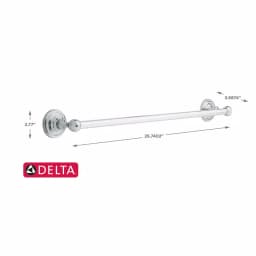 Delta Greenwich 24 in. Chrome Towel Bar, Wall Mounted Zinc Die Cast thumbnail 4