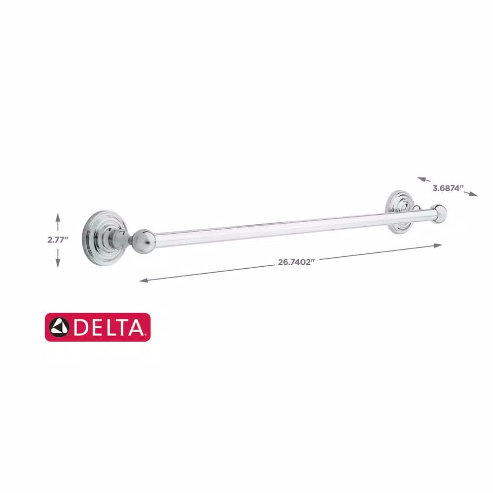 Delta Greenwich 24 in. Chrome Towel Bar, Wall Mounted Zinc Die Cast