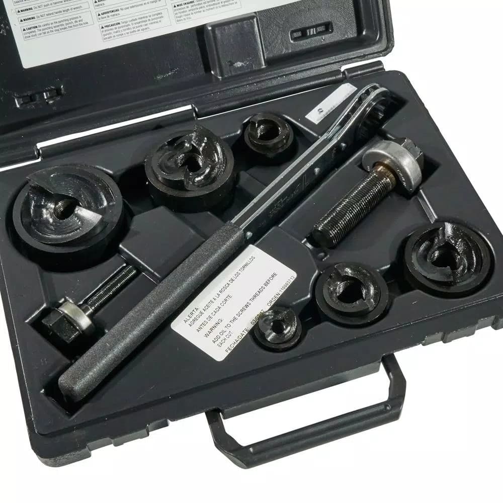 Klein Tools 9-Piece Knockout Punch and Ratcheting Wrench Set