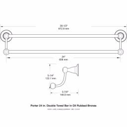 Delta Porter 24 in. Double Towel Bar, Oil Rubbed Bronze thumbnail 9