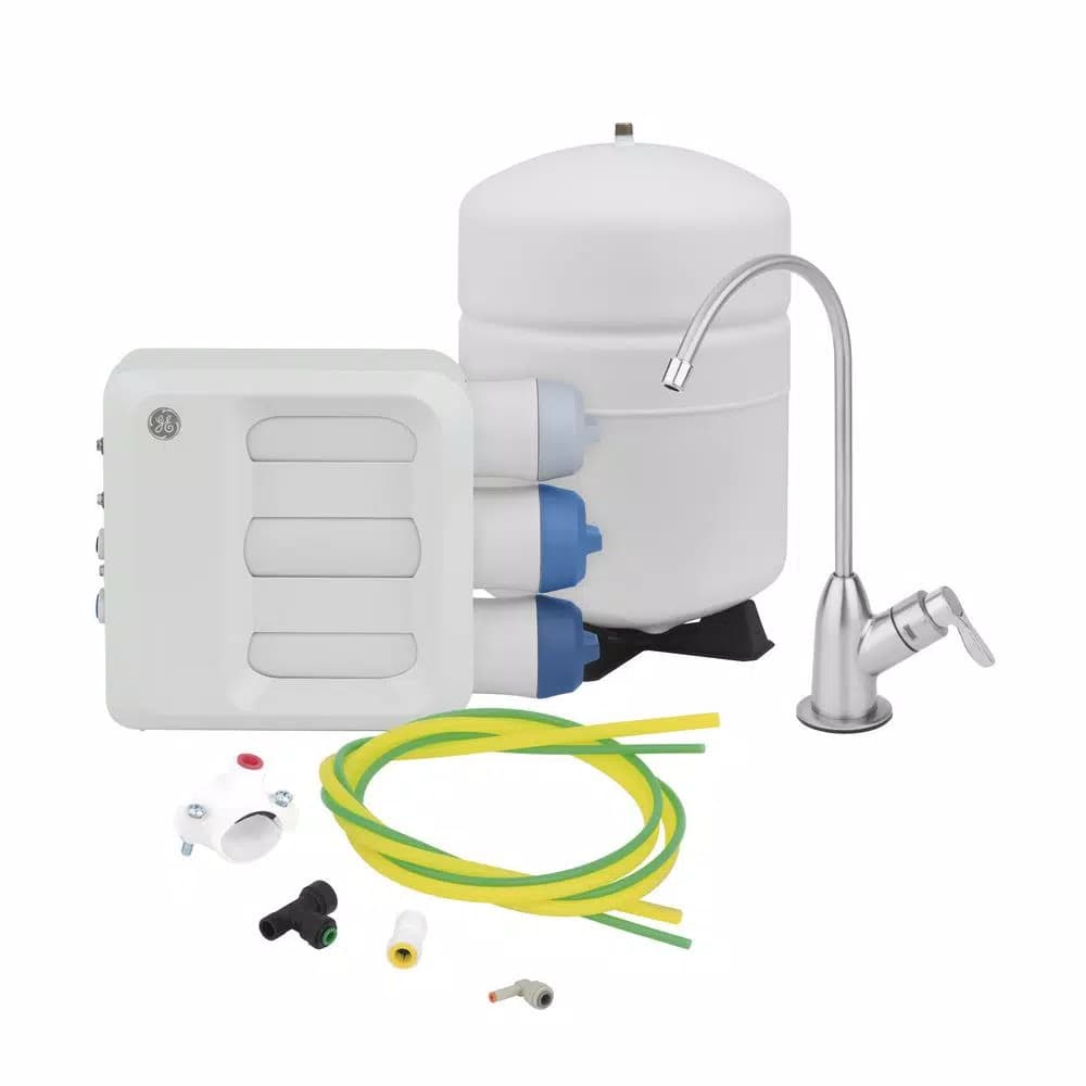 GE Under Sink Reverse Osmosis Water Filtration System, 3-Stage with Faucet