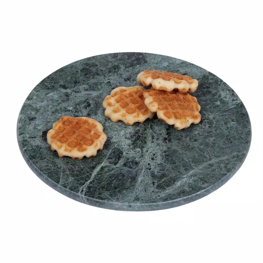 Creative Home Green Marble 12 in. Round Serving Board