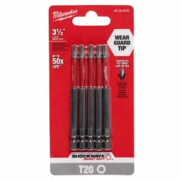 Milwaukee SHOCKWAVE Torx #20 3.5 in. Impact Duty Steel Screwdriver Bits, 5-Pack thumbnail 2