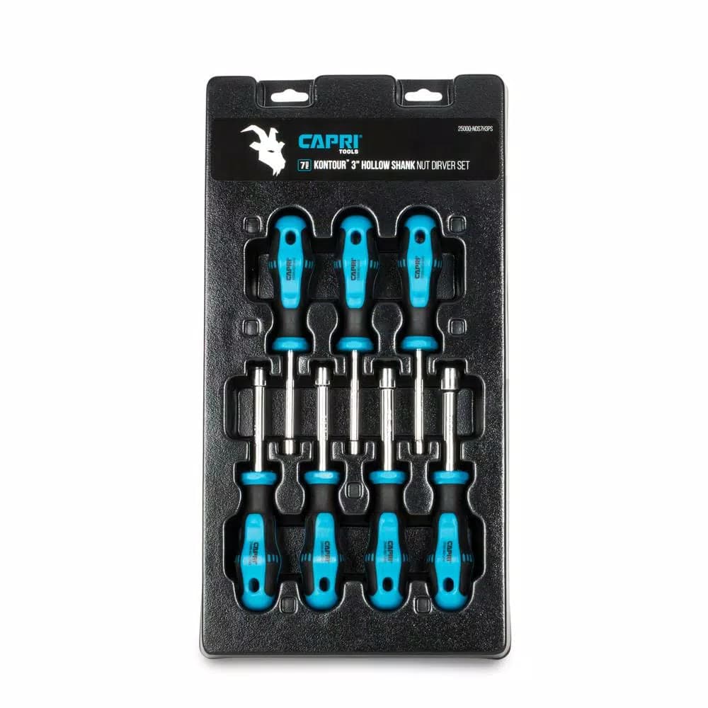 Capri Tools Kontour 7-Piece SAE Hollow Shaft Nut Driver Set