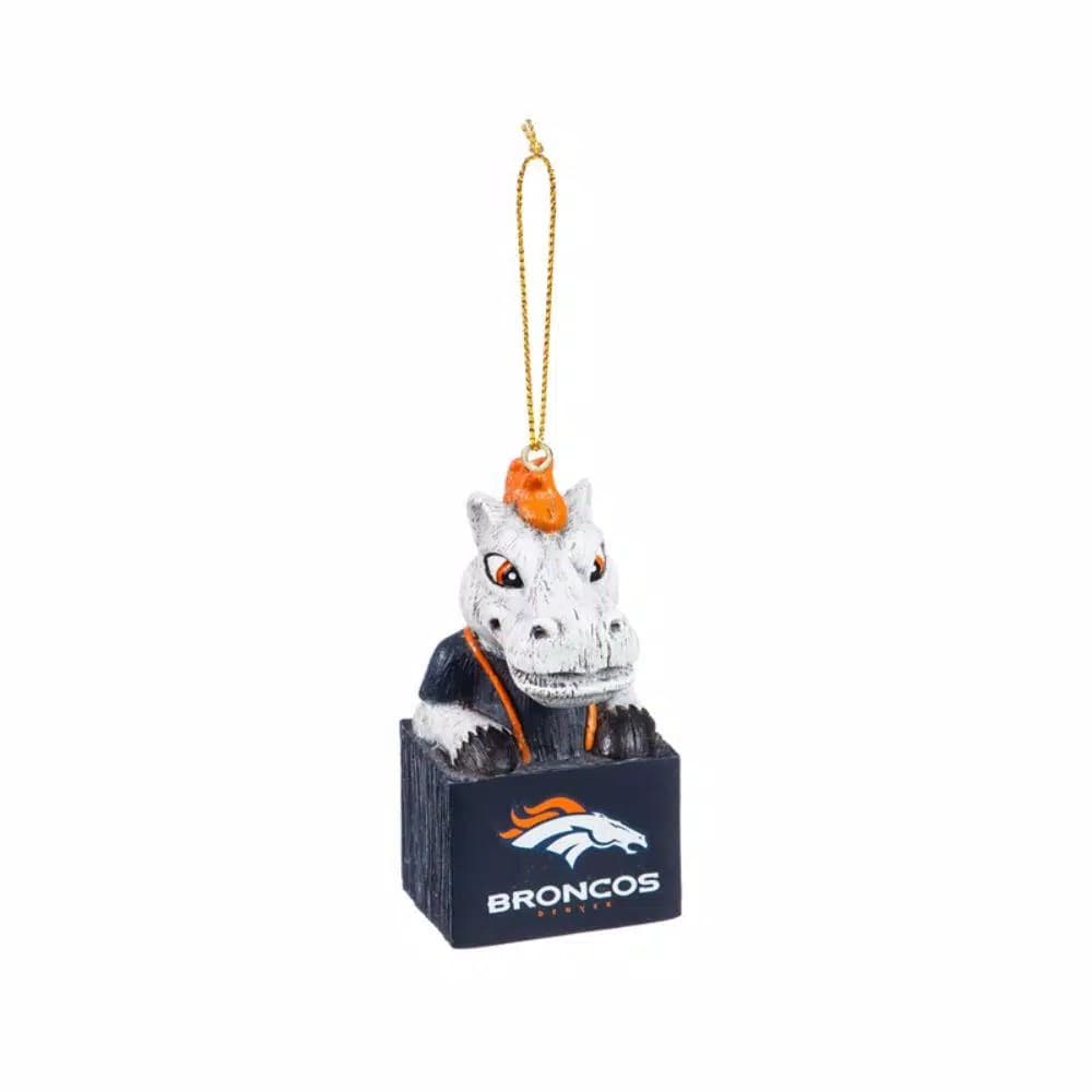 Team Sports America Denver Broncos NFL Mascot Tiki Totem Christmas Ornament