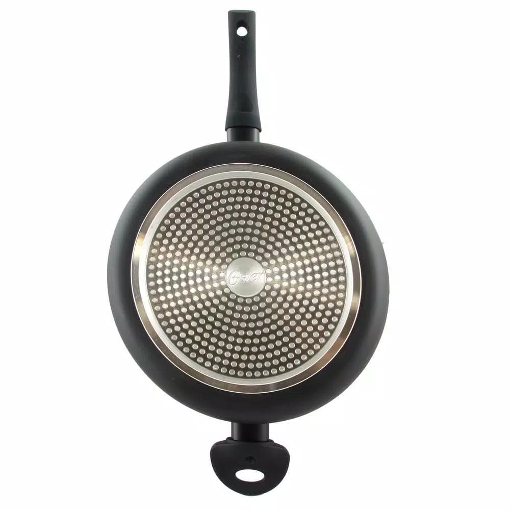 Unbranded Allston 4.5 Qt. Aluminum Nonstick Saute Pan with Glass Lid, Black