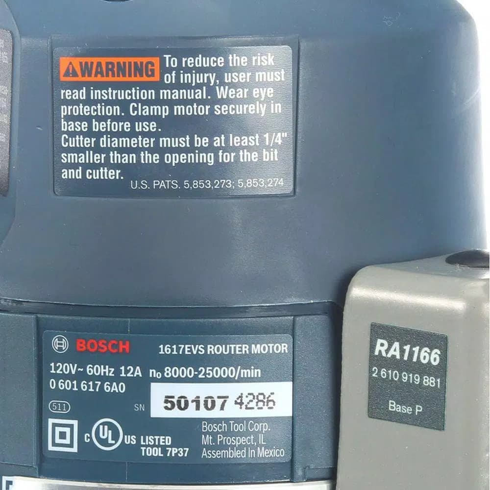 Bosch 12 Amp 2-1/4 in. Variable Speed Plunge and Fixed Base Router Kit with Hard Case