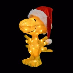 Peanuts 22 in. Peanuts Woodstock in Santa Hat 3D LED Pre-Lit Yard Art Sculpture thumbnail 1