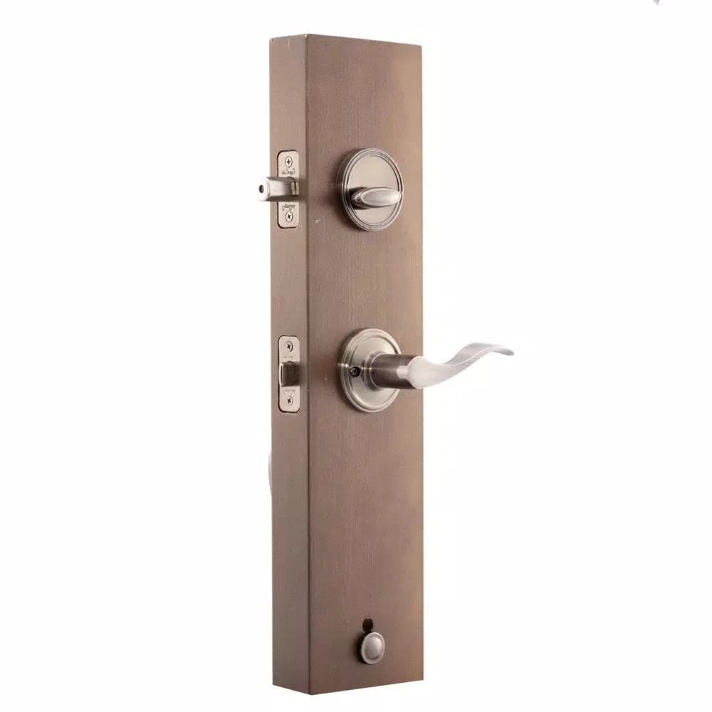 Copper Creek Heritage Antique Nickel Handleset with Waverlie Lever Trim