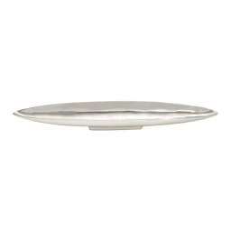 LITTON LANE Modern Reflections 36 in. Polished Silver Aluminum Canoe-Shaped Decorative Bowled Tray thumbnail 3