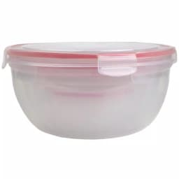 Unbranded 10-Piece Round Plastic Food Storage Container Set with Locking Snap-On Lids, Red thumbnail 3