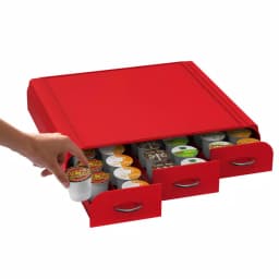 Mind Reader Anchor Red K-Cup Storage Drawer, 36-Capacity Single Serve Coffee Pod Organizer thumbnail 4