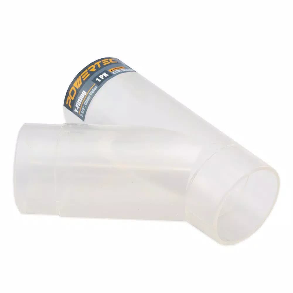 POWERTEC 2-1/2 in. Clear ABS Plastic Y-Fitting for Dust Collection Systems
