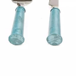 Mind Reader 4-Piece Stainless Steel Cheese Knife Set with Blue Galvanized Handles thumbnail 6