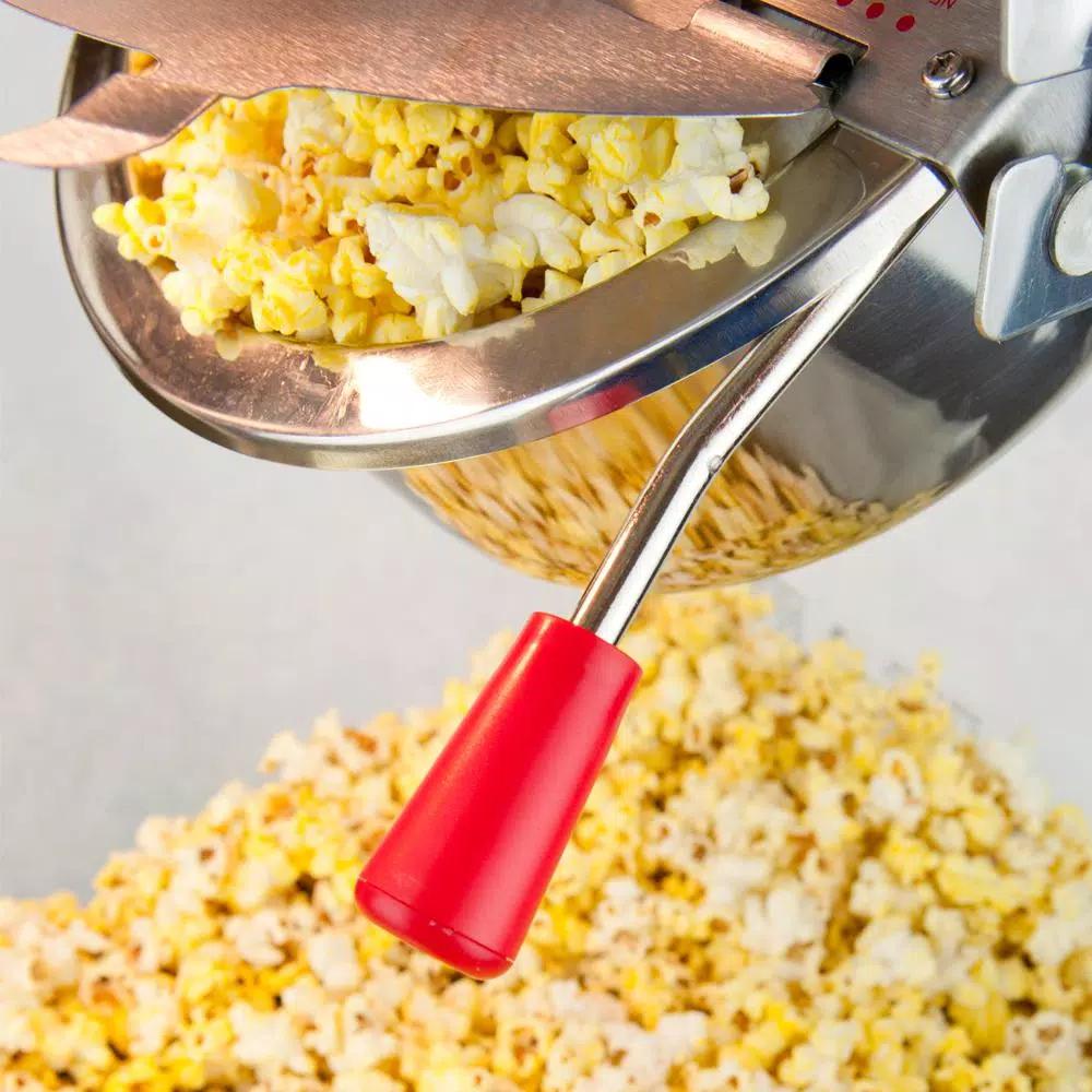 Funtime Sideshow Popper 8 oz. Popcorn Machine and Cart, Traditional Black Theater Style Popper