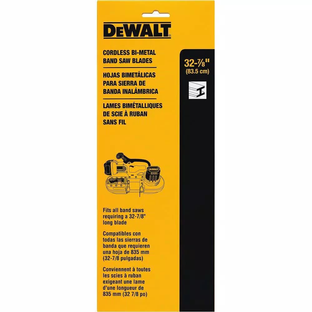 DEWALT 18 TPI Bi-Metal Portable Bandsaw Blades, 32-7/8 in., 0.02 in. Width (3-Pack)