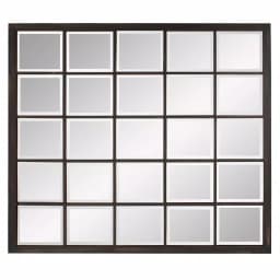 Unbranded Oil Rubbed Bronze Beveled Glass Windowpane Style Accent Mirror, 34 in. x 38 in. thumbnail 6