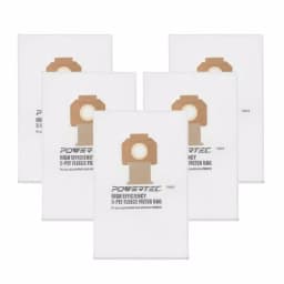 POWERTEC Fleece Filter Bags for DeWalt DWV012 Dust Extractors, HEPA Style, 5-Pack thumbnail 1