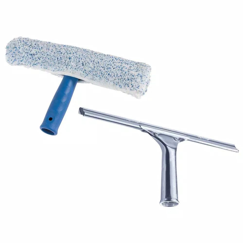 Ettore Professional Window Cleaning Kit with Stainless Steel Squeegee and Mighty Window Washer