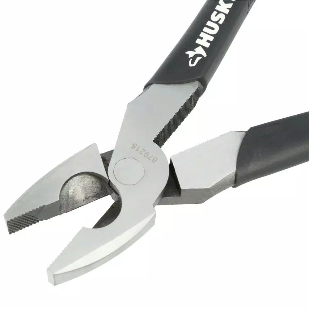 Husky 3-Piece High-Leverage Pliers Set - Diagonal, Long Nose, and Linesman Pliers
