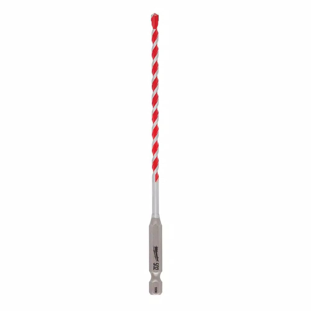 Milwaukee SHOCKWAVE 5/32 in. Carbide Hammer Drill Bit, 6 in. Length, 1/4 in. Hex Shank