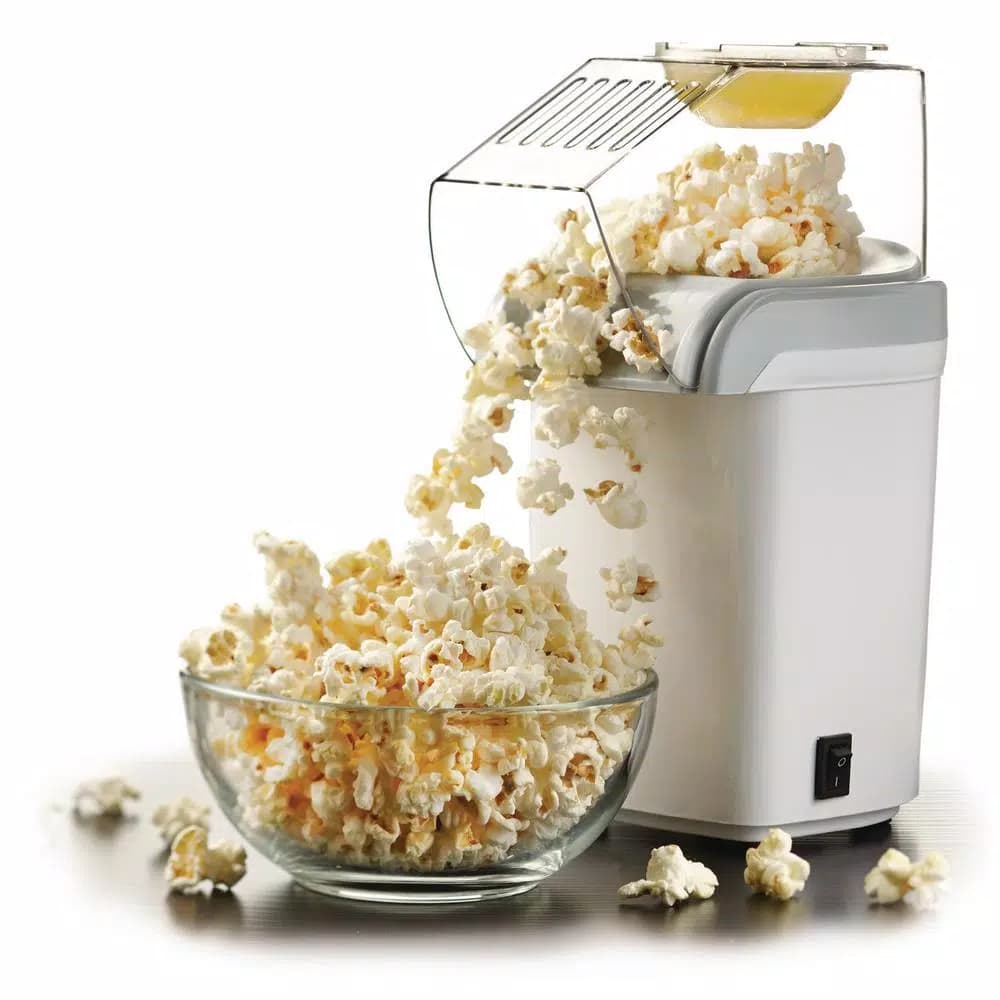 Brentwood Appliances PC-486W 1200W Hot Air Popcorn Maker, 8-Cup Capacity, White