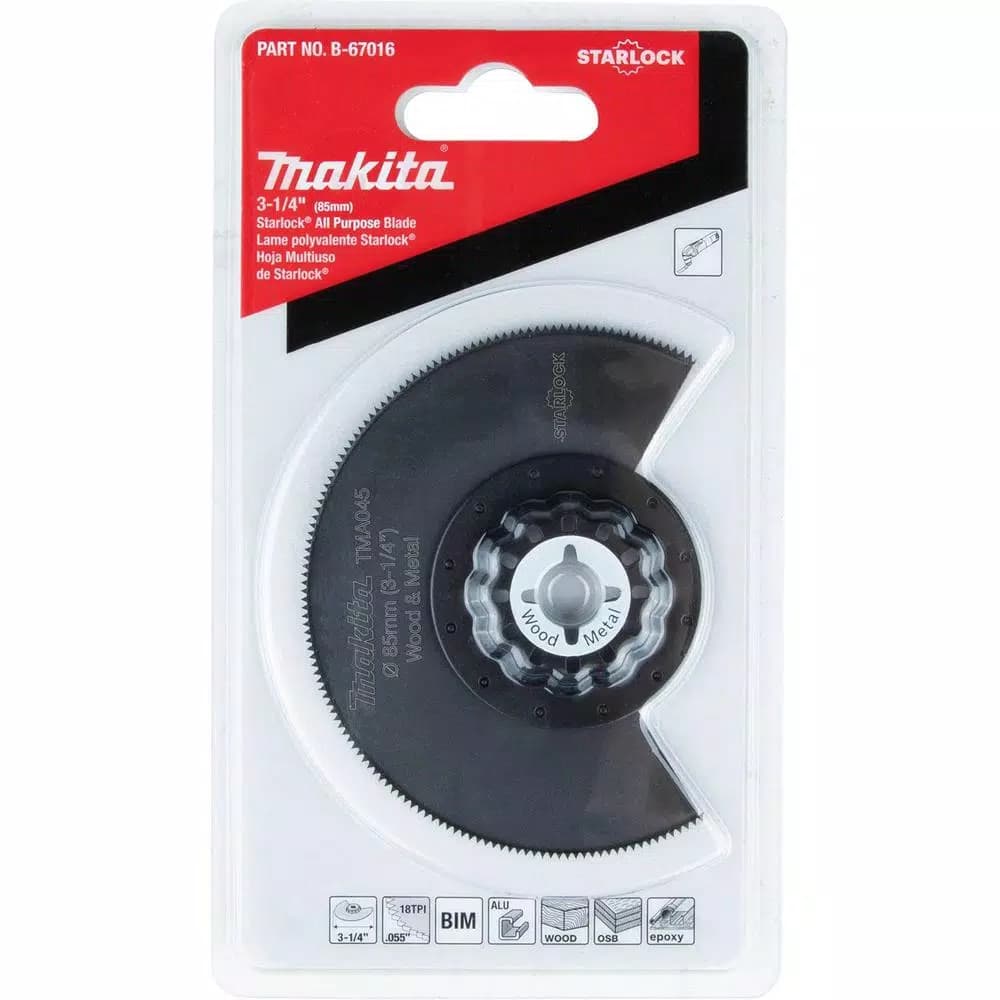 Makita 3-1/2 in. Starlock All Purpose Oscillating Multi-Tool Blade (BiM)
