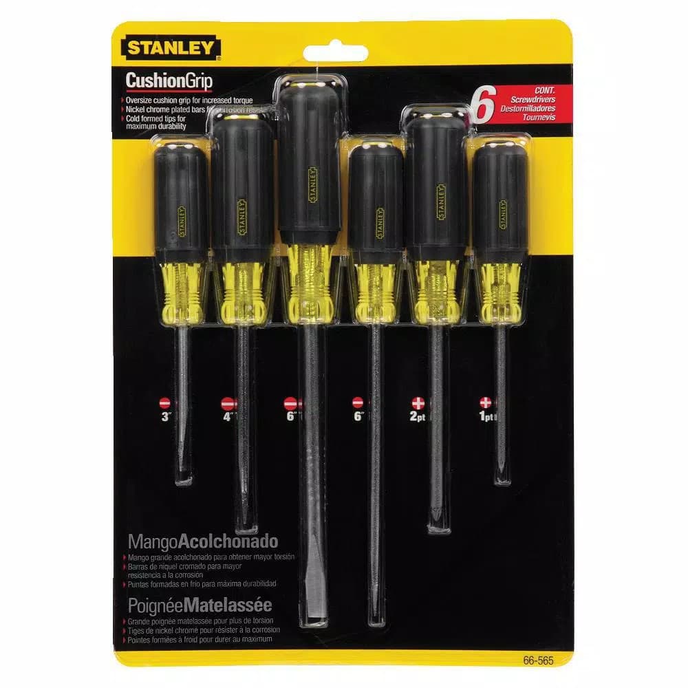 Stanley 6-Piece Screwdriver Set with Alloy-Steel Blades