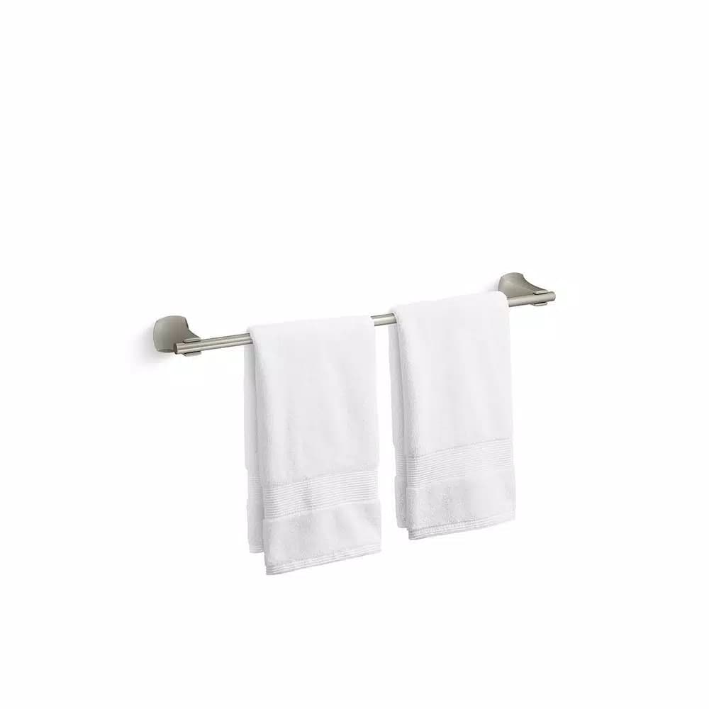 KOHLER Rubicon 24 in. Single Towel Bar in Vibrant Brushed Nickel