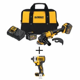 DEWALT FLEXVOLT 60V MAX Brushless 4-1/2 in. Angle Grinder Kit with (2) 6.0Ah Batteries & Impact Driver thumbnail 1