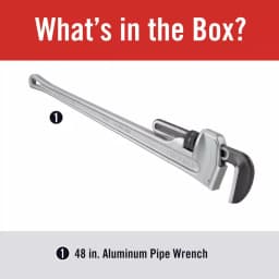RIDGID 848 48 in. Aluminum Straight Pipe Wrench thumbnail 2