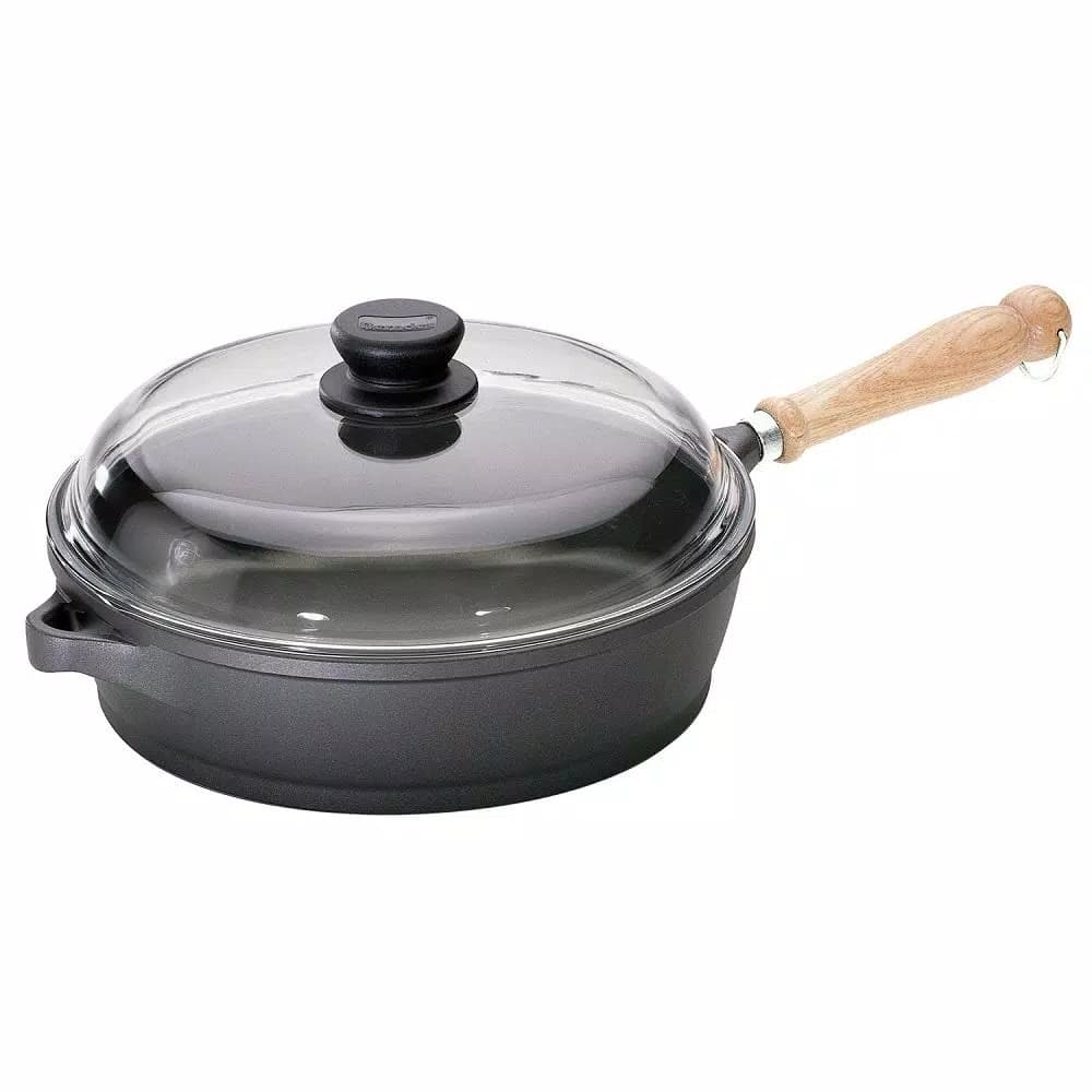 Berndes Tradition 2.5 Qt. Cast Aluminum Nonstick Saute Pan with Glass Lid, Gray