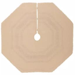 VHC Brands 55 in. Red Vintage Burlap Stripe Farmhouse Christmas Tree Skirt thumbnail 2